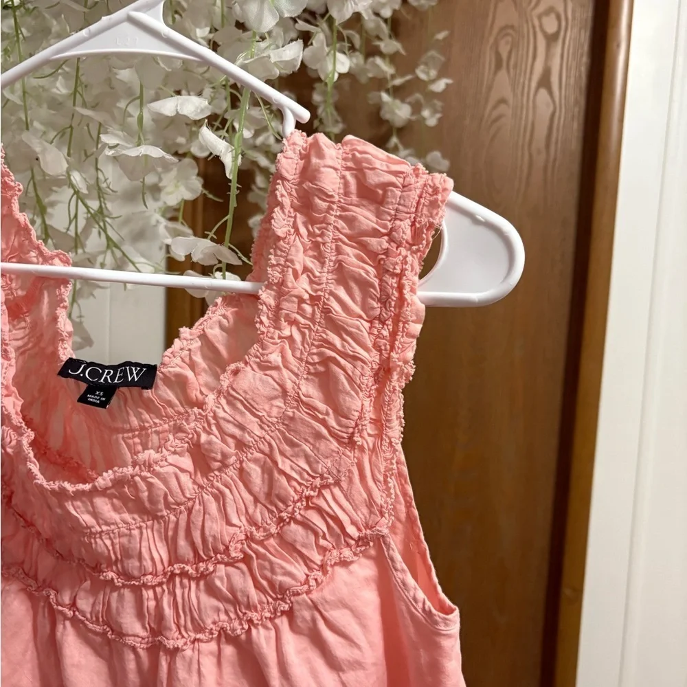 J. Crew Rosalie Smocked Pink Cotton Voile Blouse💗